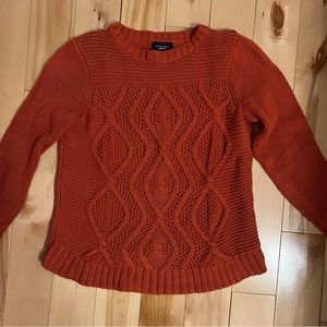 Lands End rust sweater Womens M 10-12